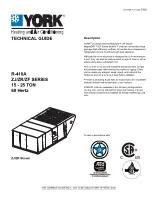 Preview for 1 page of York ZJ R-410A Technical Manual