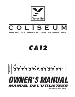 YORKVILLE Coliseum CA12 Owner'S Manual preview