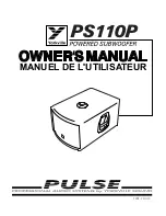 YORKVILLE PULSE PS110P Owner'S Manual preview