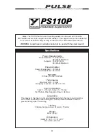 Preview for 5 page of YORKVILLE PULSE PS110P Owner'S Manual