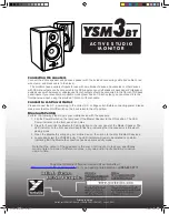 Предварительный просмотр 1 страницы YORKVILLE YSM3BT Quick Start Manual