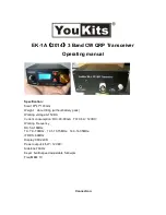 Предварительный просмотр 1 страницы YouKits EK-1A Operating Manual