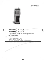 Preview for 1 page of YSI EcoSense DO200A User Manual