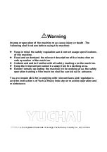 Preview for 2 page of Yuchai U35 Operator'S Manual