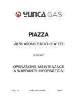 Yunca Gas PIAZZA Operations, Maintenance & Warranty Information preview
