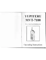 Yupiteru MVT-7100 Operating Instructions Manual preview
