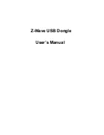 Z-Wave USB Dongle User Manual preview