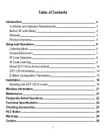 Предварительный просмотр 2 страницы Z-Wave ZXT-120 User Manual