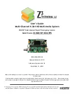 Z3 Technology Z3-DM8107-SDI2-RPS User Manual preview