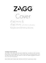 Zagg COVER Instructions Manual preview