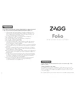 Предварительный просмотр 5 страницы Zagg FOLIO Instruction Manual