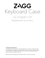 Zagg Keyboard Case Instructions Manual preview