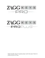 Preview for 1 page of Zagg Pro Quick Manual