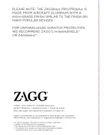 Preview for 12 page of Zagg Pro Quick Manual