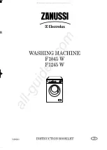 Zanussi Electrolux F1045 W Instruction Booklet предпросмотр