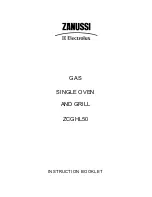 Zanussi Electrolux ZCGHL50 Instruction Booklet preview