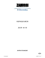 Zanussi Electrolux ZECR 161 W Instruction Book preview