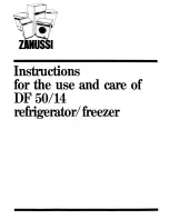 Предварительный просмотр 1 страницы Zanussi DF 50/14 Use And Care Instructions Manual