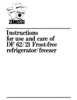 Zanussi DF62/21 Use And Care Instruction preview
