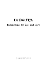 Zanussi Di 104/3T/A Instructions For Use Manual preview
