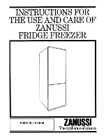 Zanussi DI 180/80 Use And Care Instructions Manual preview