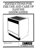 Zanussi DP500 Instructions For Use And Care Manual preview