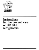 Предварительный просмотр 1 страницы Zanussi DR 60/L Use And Care And Installation Instructions