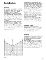 Предварительный просмотр 3 страницы Zanussi DR 60/L Use And Care And Installation Instructions