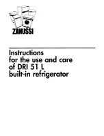 Zanussi DRI 51 L Instruction Booklet preview