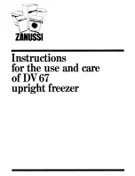 Zanussi DV 67 Instructions For Use And Care Manual preview