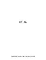 Zanussi DVi 35 Instruction Booklet preview