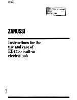 Zanussi EB1465 Instruction Booklet preview