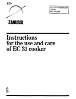 Preview for 1 page of Zanussi EC 31 Instruction Booklet