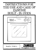 Zanussi FBI 523 A Instructions For Use And Care Manual preview