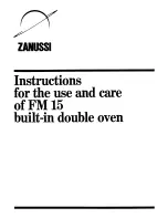 Zanussi FM 15 Instructions For Use And Care Manual предпросмотр