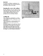 Предварительный просмотр 6 страницы Zanussi FM 15 Instructions For Use And Care Manual