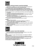 Предварительный просмотр 20 страницы Zanussi FM 15 Instructions For Use And Care Manual