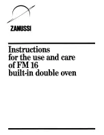 Zanussi FM 16 Instructions For Use And Care Manual предпросмотр