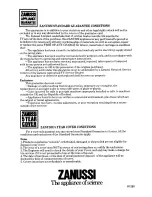 Предварительный просмотр 20 страницы Zanussi FM 16 Instructions For Use And Care Manual