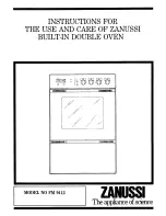 Предварительный просмотр 1 страницы Zanussi FM 9412 Instructions For Use Manual