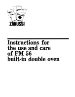 Zanussi FM56 Instruction Booklet preview