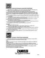 Предварительный просмотр 12 страницы Zanussi FM6 User Instructions