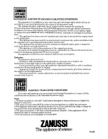 Предварительный просмотр 24 страницы Zanussi GC 17 Instructions For Use And Care Manual