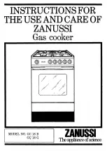 Предварительный просмотр 1 страницы Zanussi GC 18 B Instructions For The Use And Care