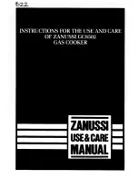 Предварительный просмотр 1 страницы Zanussi GC9502 Instruction Booklet