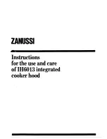 Zanussi IH6013 Instructions For The Use And Care preview