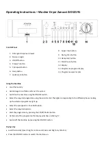 Preview for 2 page of Zanussi jetstream ZJD12191 User Manual