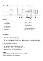 Предварительный просмотр 2 страницы Zanussi jetstream ZJD12191 User Manual