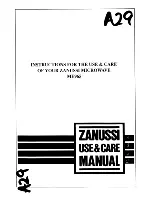 Zanussi ME965 Instructions For Use And Care Manual preview