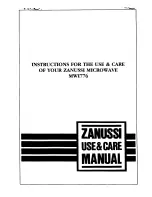 Zanussi MW1776 Use And Care Instructions Manual preview
